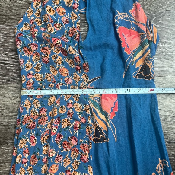 Free People The Life Exotic Jumpsuit in Sapphire Combo (Blue) Halter Size 0 - Picture 7 of 11